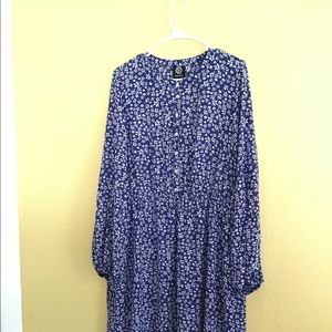 Bobeau long sleeve dress